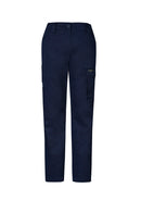 Womens Essential Basic Stretch Cargo Pant - Navy