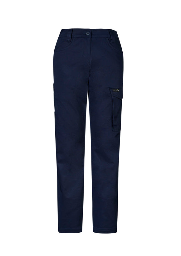 Womens Essential Basic Stretch Cargo Pant - Navy