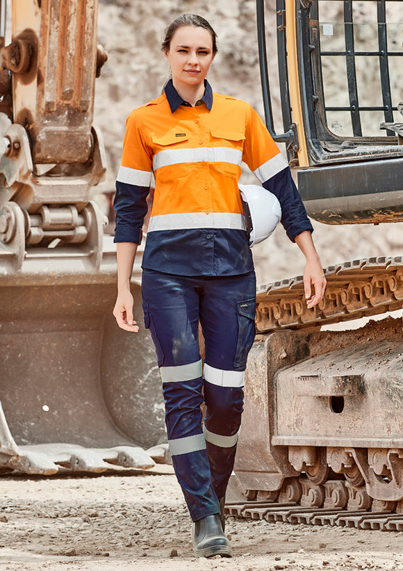 Womens Essential Stretch Taped Cargo Pant - Navy