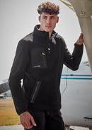 Unisex Streetworx Lightweight 1/4 Zip Polar Fleece - Black