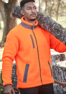Unisex Streetworx Full Zip Sherpa Fleece - Orange