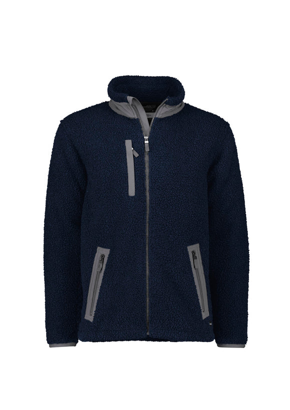 Unisex Streetworx Full Zip Sherpa Fleece - Navy