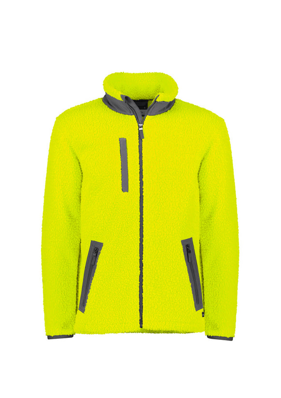 Unisex Streetworx Full Zip Sherpa Fleece - Yellow
