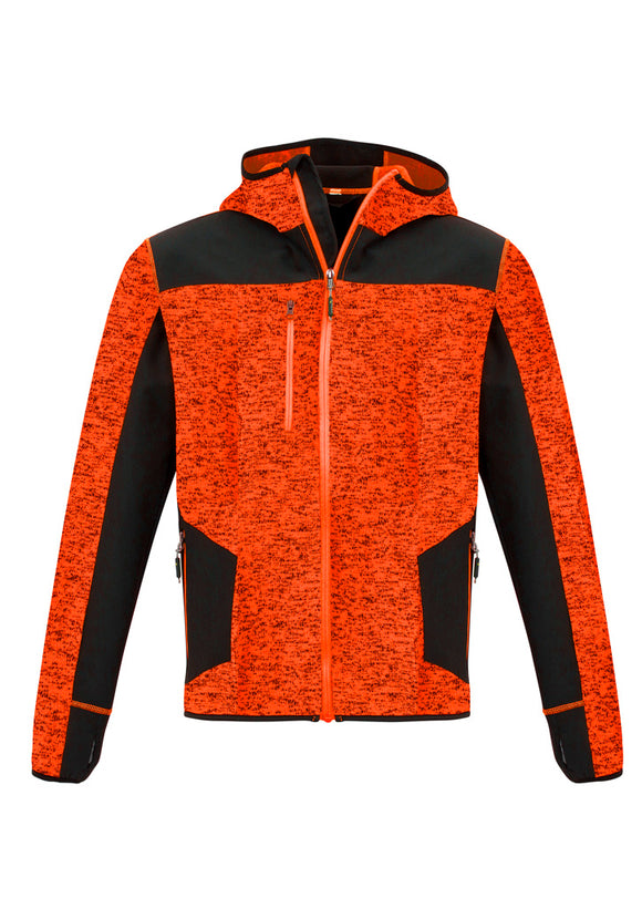 Unisex Streetworx Reinforced Knit Hoodie - Fluoro Orange