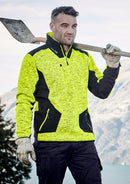 Unisex Streetworx Reinforced Knit 1/2 Zip Pullover - Fluoro Yellow