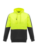 Unisex Hi Vis Pullover Hoodie - Yellow/Charcoal