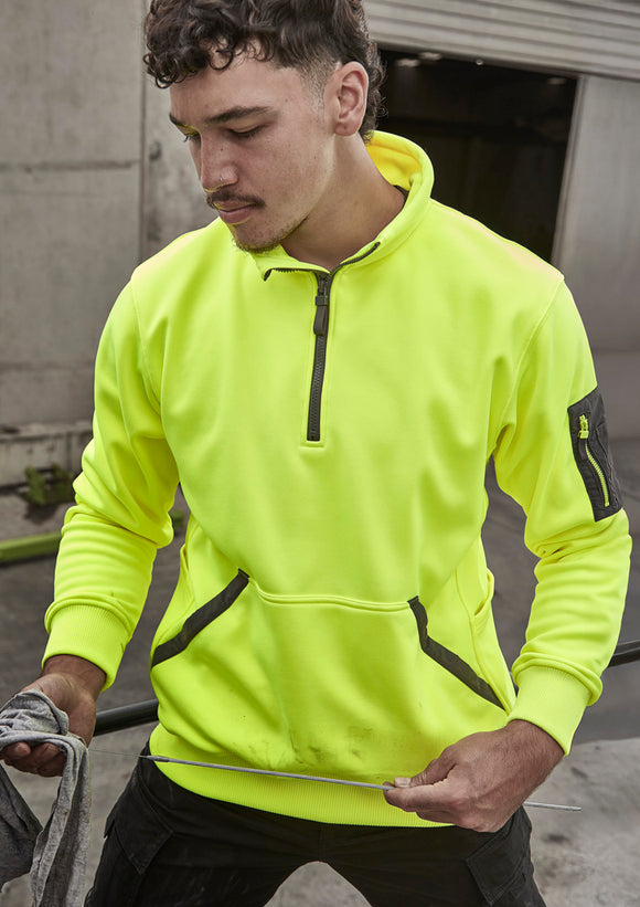 Unisex Streetworx Water Resistant 1/4 Zip Pullover - Yellow