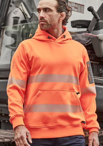 Unisex Streetworx Segmented Tape Water Resistant Hoodie - Orange