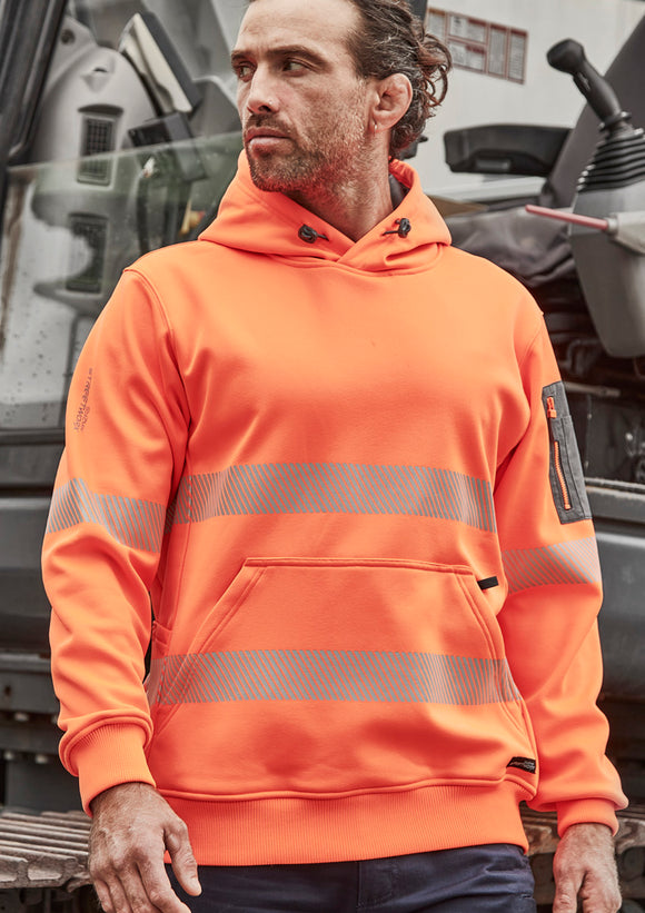 Unisex Streetworx Segmented Tape Water Resistant Hoodie - Orange