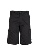 Mens Midweight Drill Cargo Short - Black