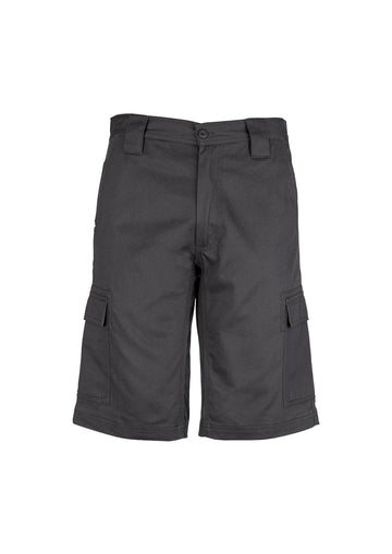 Mens Midweight Drill Cargo Short - Charcoal