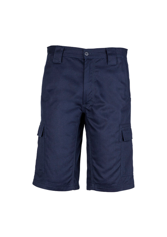 Mens Midweight Drill Cargo Short - Navy
