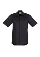 Mens Lightweight Tradie Short Sleeve Shirt - Black