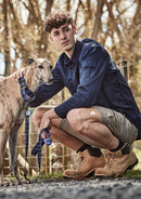 Mens Rugged Cooling Long Sleeve Shirt - Navy