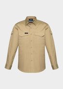 Mens Rugged Cooling Long Sleeve Shirt - Khaki