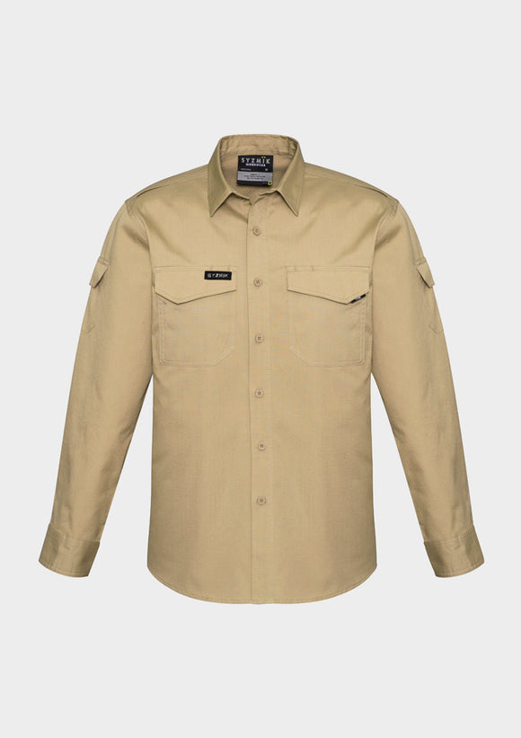 Mens Rugged Cooling Long Sleeve Shirt - Khaki