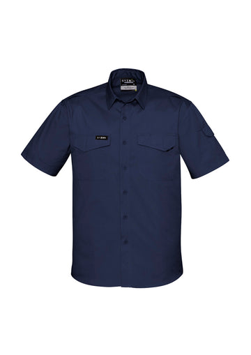 Mens Rugged Cooling Short Sleeve Shirt - Navy
