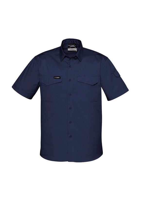 Mens Rugged Cooling Short Sleeve Shirt - Navy
