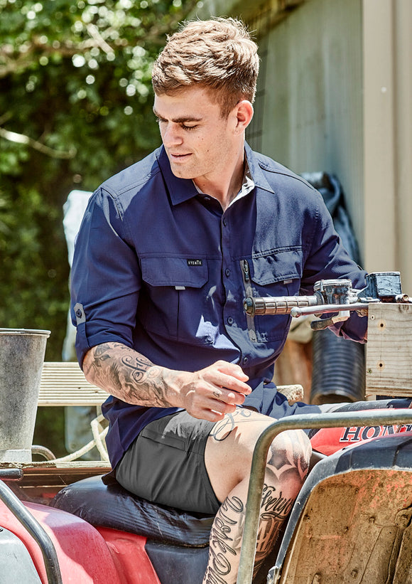 Mens Outdoor Long Sleeve Shirt - Navy