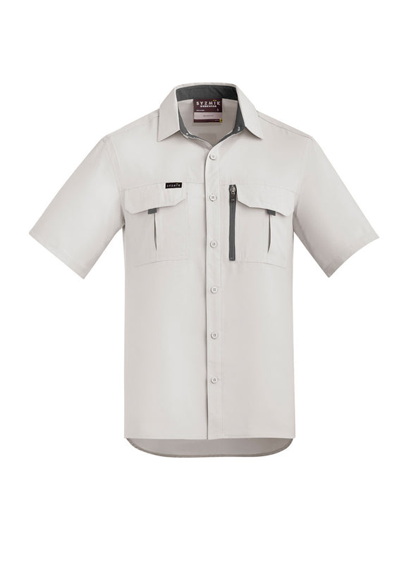Mens Outdoor Short Sleeve Shirt - Natural