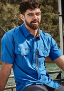 Mens Outdoor Short Sleeve Shirt - Cobalt