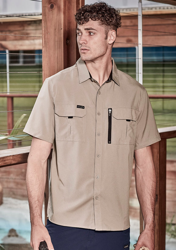 Mens Outdoor Short Sleeve Shirt - Sand