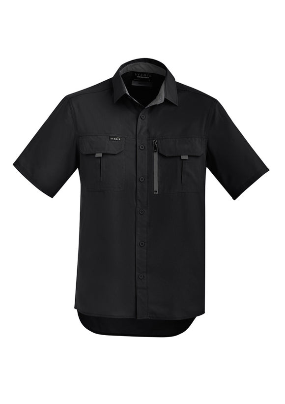 Mens Outdoor Short Sleeve Shirt - Black