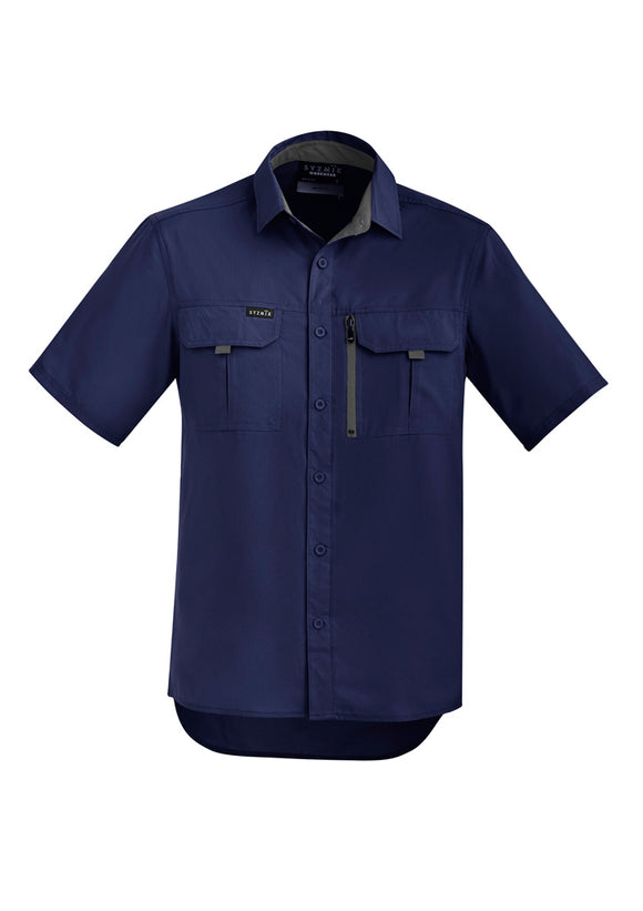 Mens Outdoor Short Sleeve Shirt - Navy