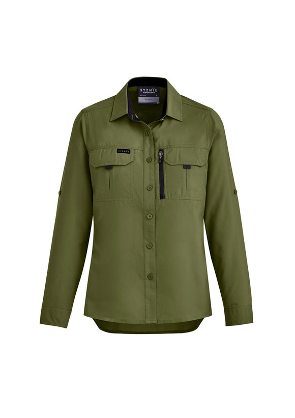 Womens Outdoor Long Sleeve Shirt - Army