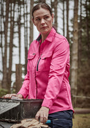 Womens Outdoor Long Sleeve Shirt - Pink