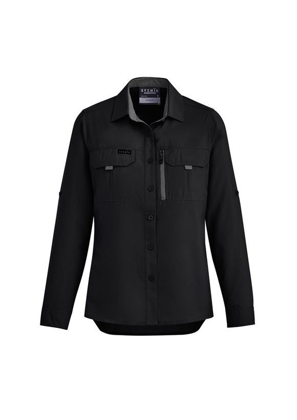 Womens Outdoor Long Sleeve Shirt - Black