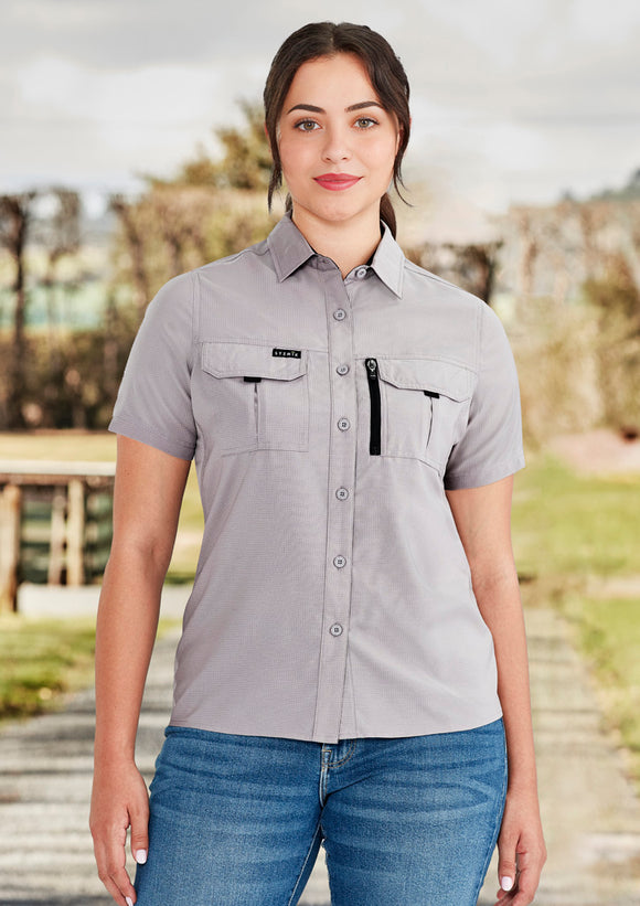 Womens Outdoor Short Sleeve Shirt - Stone