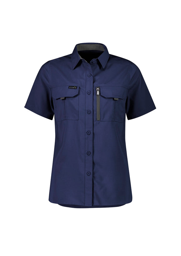 Womens Outdoor Short Sleeve Shirt - Navy