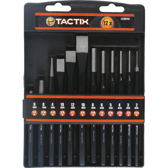 Tactix 12pc Chisel & Punch Set