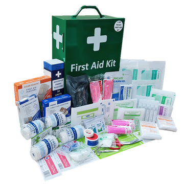 First Aid Kit Work Place Premium 1-50 in Portrait Metal Wall mountable cabinet green