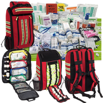 First Aid Large Major/ Mass Incident First Responder Kit in Back Pack / Pictures for reference only examine contents list