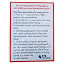 First Aid Warning Hepatitis Sticker 9.5cm x 7cm