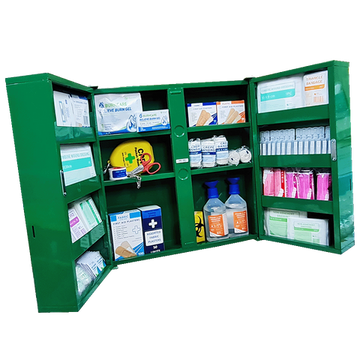 First Aid Medical Station Double Door Stocked Medical Cabinet 53x53x20cm
