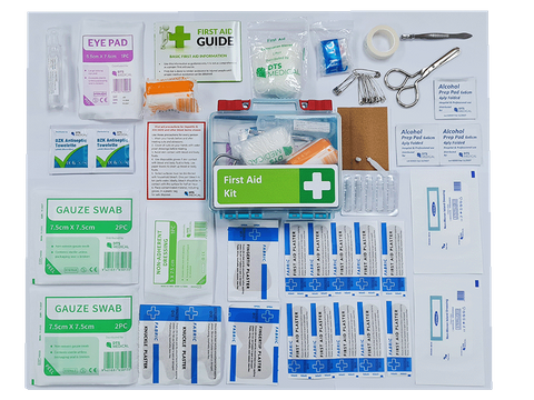 First Aid Kit in Small plastic box