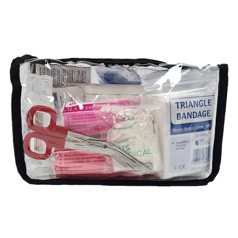 First Aid Bag Soft Pack, Clear, Large Triangle, No Handles