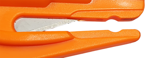 Res-Q-Key Escape Tool Spring Loaded Window Breaking Punch and Belt Cutting Device Hi Viz Orange for easy location