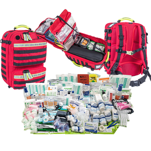 First Aid Medium Major/ Mass Incident First Responder Kit in Advanced Back Pack Pictures for reference only examine contents list