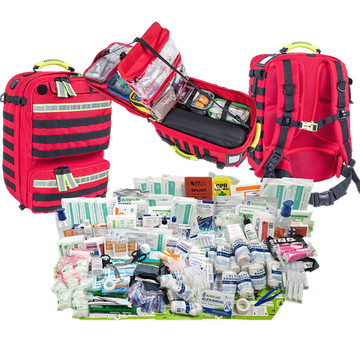 First Aid Medium Major/ Mass Incident First Responder Kit in Advanced Back Pack Pictures for reference only examine contents list