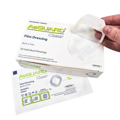 Clear Waterproof plain dressing 6x7cm single