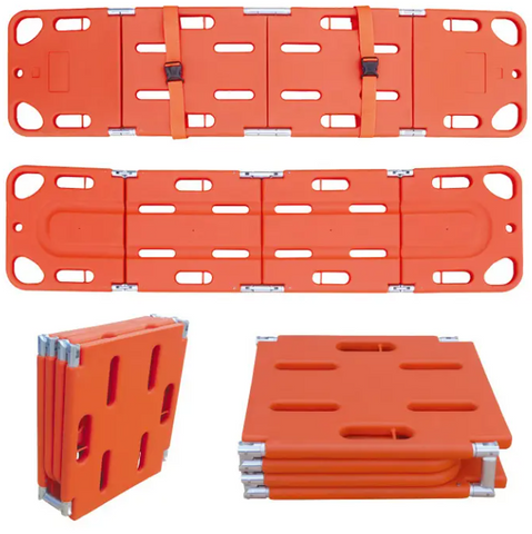 Patient Backboard QF with Straps Lightweight Durable Plastic Folds into quarters