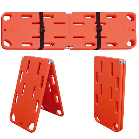 Patient Backboard SF with Straps Lightweight Durable Plastic Folds once in the middle