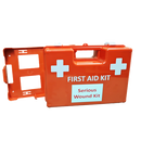 Serious Wound, Portable Trauma First Aid Kit, In Orange Wall Mountable, First Aid Box