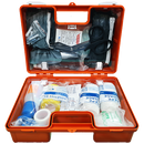 Serious Wound, Portable Trauma First Aid Kit, In Orange Wall Mountable, First Aid Box
