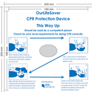 CPR Face Shield Bite Block Type First Aid One Way Valve