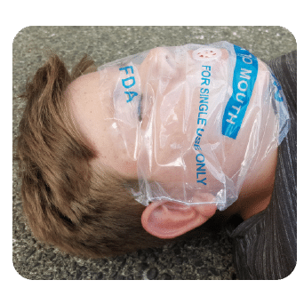 CPR Face shield Flat Type Ear loop First Aid